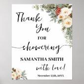 Thank You for Showering Bride Winter Shower Poster (Voorkant)