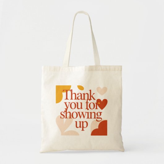 Thank You for Showing Up - Valentine's Day Gift Tote Bag (Voorkant)
