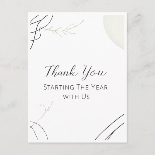 Thank You for Starting The Year with Us Briefkaart (Voorkant)