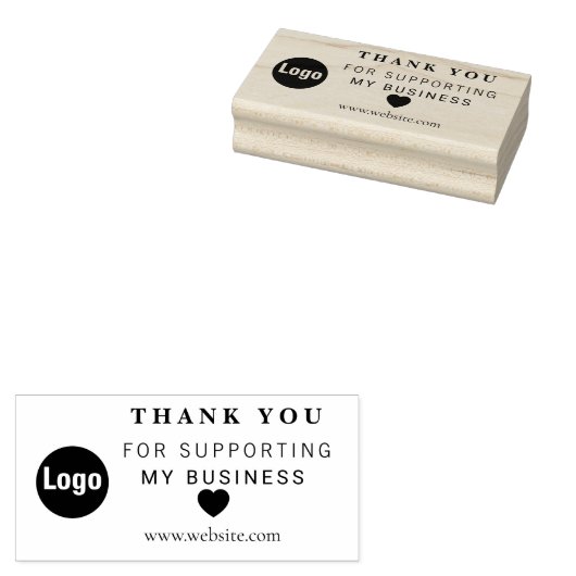 Thank You For Supporting My Business Rubberstempel (Gestempeld)