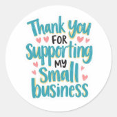Thank You for Supporting My Small Business Label (Voorkant)
