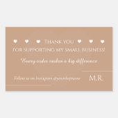 Thank You For Supporting My Small Business |  Rechthoekige Sticker (Voorkant)