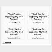 “Thank You for Supporting My Small Business” Rechthoekige Sticker (Vel)