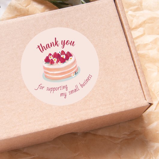 Thank You For Supporting my Small Business Ronde Sticker