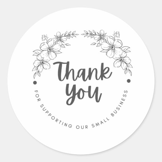 Thank You for Supporting My Small Business Sticker (Voorkant)