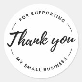 Thank You For Supporting My Small Business Sticker (Voorkant)