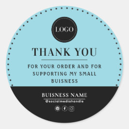 Thank You For Supporting My Small Business Trendy Ronde Sticker