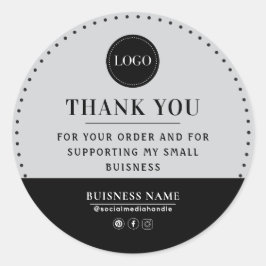 Thank You For Supporting My Small Business Trendy Ronde Sticker