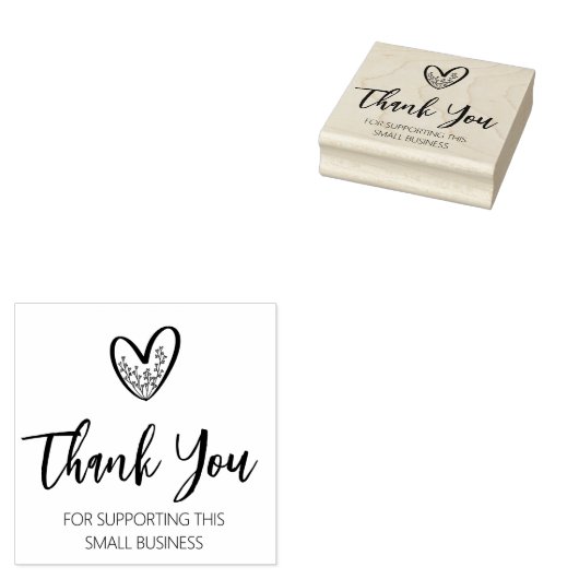 Thank You for Supporting this Small Business Rubberstempel (Gestempeld)