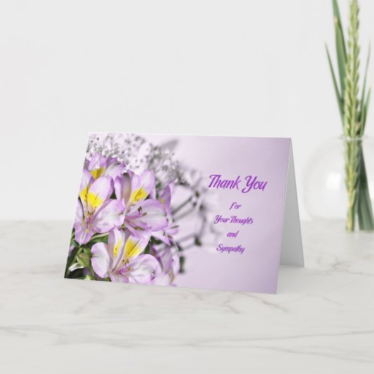 Thank you for sympathy with lilies bedankkaart (Voorkant)