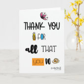 Thank You for Volunteering Kaart (Gele Bloem)