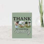 Thank You For Watching Our Dog Photo Card Bedankkaart (Voorkant)