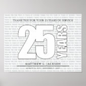 Thank you for your 25 Years of Service Poster (Voorkant)