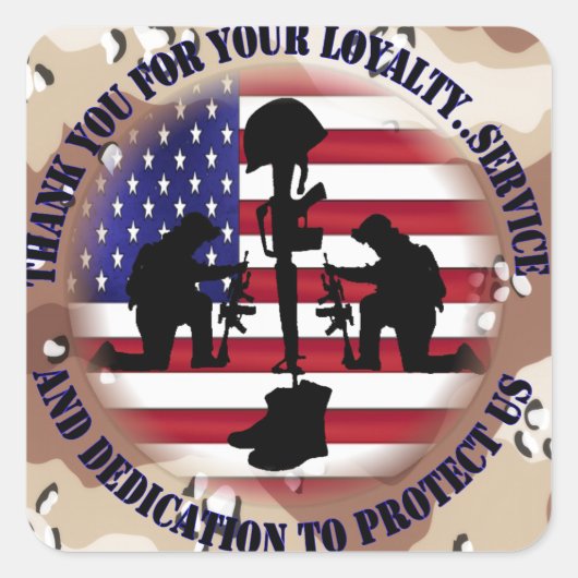 Thank you for your Loyalty ....... Vierkante Sticker (Voorkant)