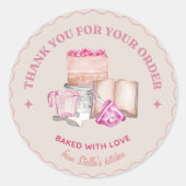 Thank you for your order Bakery Ronde Sticker (Voorkant)