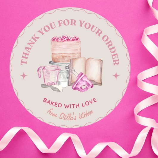 Thank you for your order Bakery Ronde Sticker