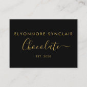 Thank You For Your Order Black Gold Chocolate Visitekaartje (Voorkant)