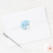 Thank You for Your Order Blue Cute Typography Ronde Sticker (Envelop)