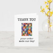 Thank You For Your Order Card Kaart (Gele Bloem)
