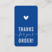 THANK YOU FOR YOUR ORDER insert modern royal blue Visitekaartje (Voorkant)