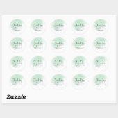 Thank You for Your Order Mint Green Typography Ronde Sticker (Vel)