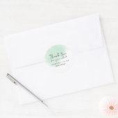 Thank You for Your Order Mint Green Typography Ronde Sticker (Envelop)