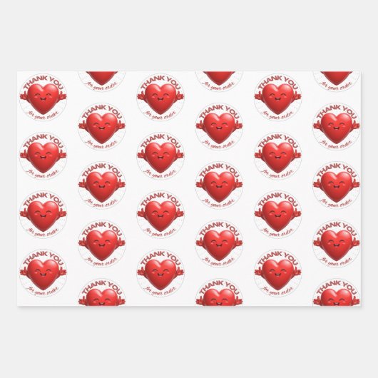 Thank You for Your Order Sticker  Inpakpapier Vel (Voorkant)