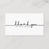 Thank You For Your Purchase Add Your Logo Visitekaartje (Voorkant)