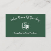 Thank You For Your Purchase Green Florist  Kortingskaartje (Voorkant)