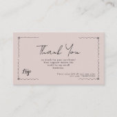 Thank You for Your Purchase Small Business Card | Visitekaartje (Voorkant)