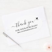 Thank You For Your Purchase | Small Business Ovale Sticker (Envelop)