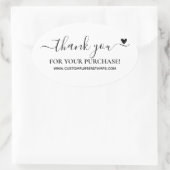 Thank You For Your Purchase | Small Business Ovale Sticker (Tas)