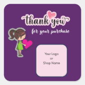 Thank You for Your Purchase Sticker And Labels (Voorkant)