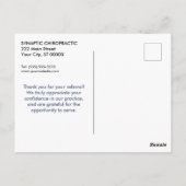 Thank You For Your Referral 3 Chiropractic Briefkaart (Achterkant)