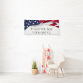 THANK YOU for your service American Flag  Spandoek (Insitu)