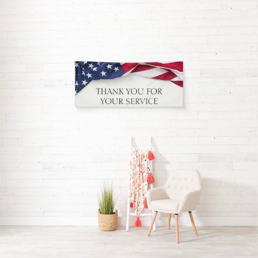 THANK YOU for your service American Flag  Spandoek (Insitu)