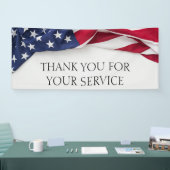 THANK YOU for your service American Flag  Spandoek (Beurs)