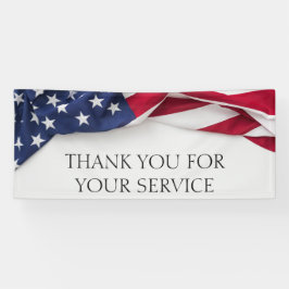 THANK YOU for your service American Flag  Spandoek