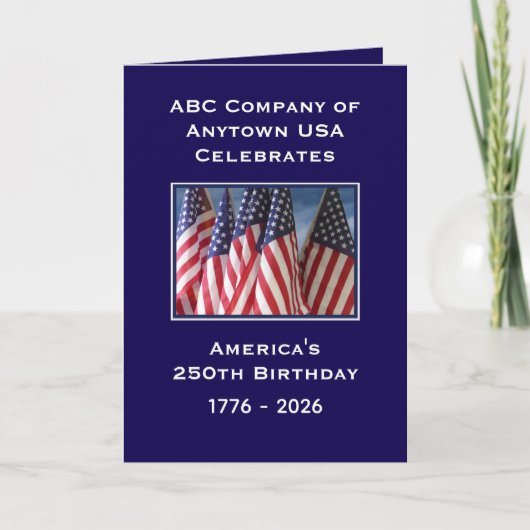 Thank You For Your Service America's 250th  Bedankkaart (Voorkant)