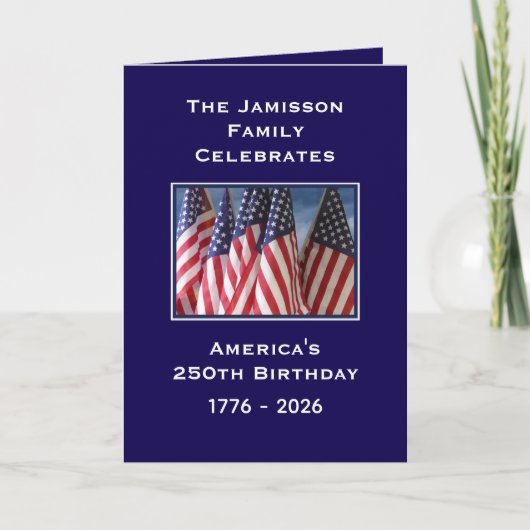 Thank You For Your Service America's 250th  Bedankkaart (Voorkant)