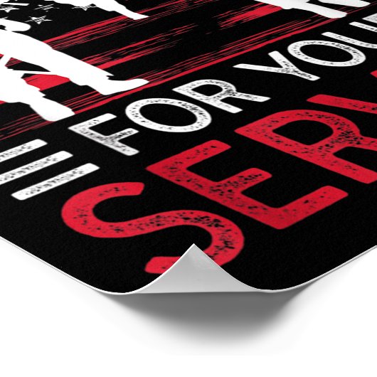 Thank You For Your Service Memorial Day Poster (Hoek)