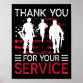 Thank You For Your Service Memorial Day Poster (Voorkant)