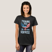 Thank You for your Service Patriotic Eagle Veteran T-shirt (Voorkant volledig)