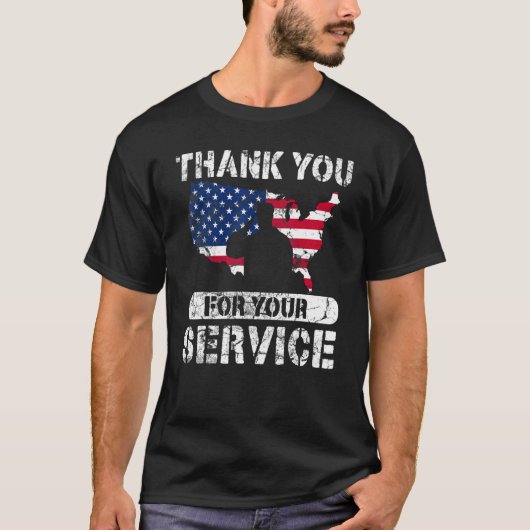 Thank You For Your Service Patriotic Veterans Day_ T-shirt (Voorkant)