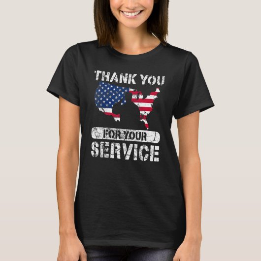 Thank You For Your Service Patriotic Veterans Day_ T-shirt (Voorkant)