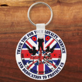 Thank you for your Service UK Soldiers Sleutelhanger (Voorkant)