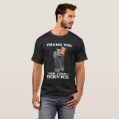 Thank You For Your Service Veteran US Flag Veteran T-shirt (Voorkant volledig)
