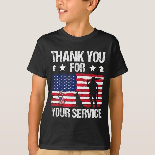Thank You For Your Service Veterans Belgian Malino T-shirt (Voorkant)