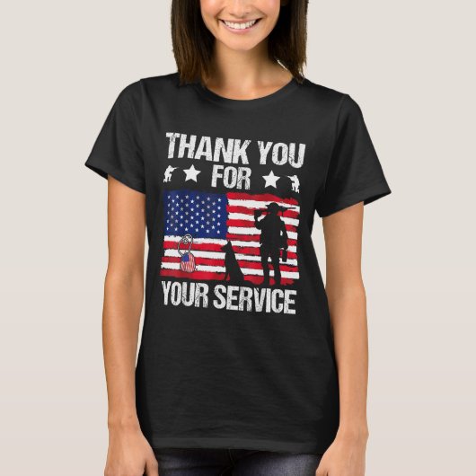 Thank You For Your Service Veterans Belgian Malino T-shirt (Voorkant)