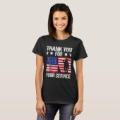 Thank You For Your Service Veterans Belgian Malino T-shirt (Voorkant volledig)